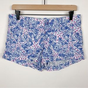 Lilly Pulitzer Indigo Star Crush Size 2 Walsh Shorts